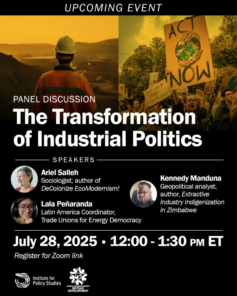 Webinar: The Transformation of Industrial Politics