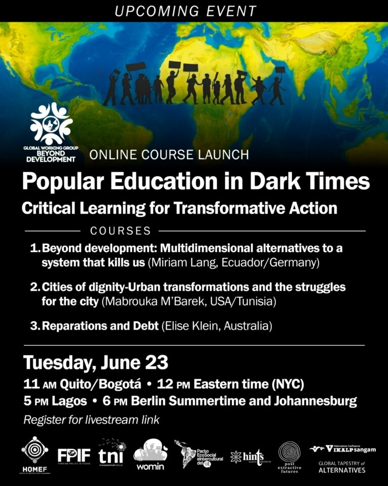 Popular Education in Dark Times: Critical Learning for Transformative Action